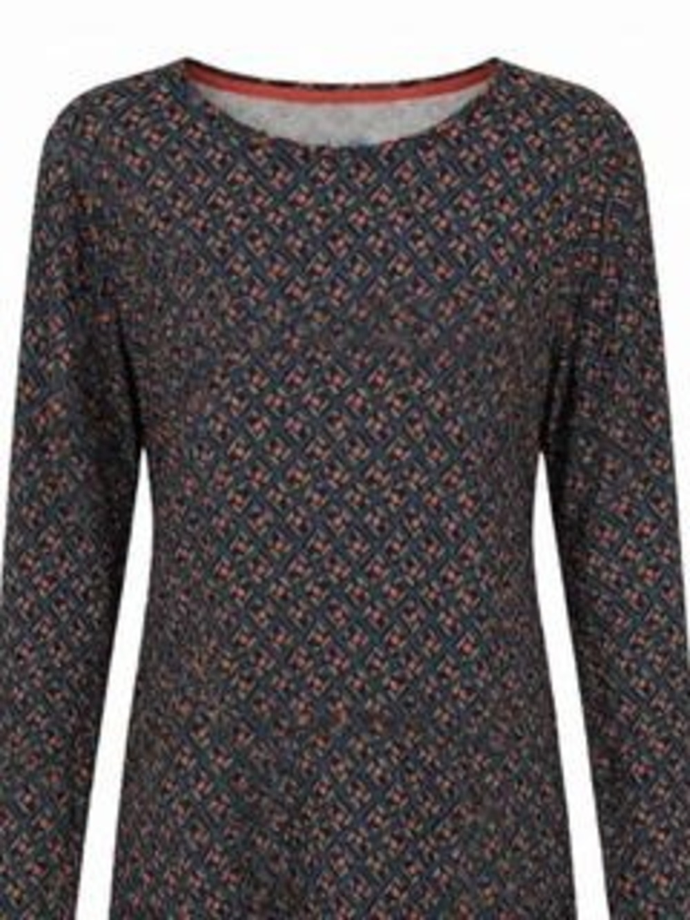 Croft & Barrow Blue Red Women's Long Sleeve Tee L Blue/Red